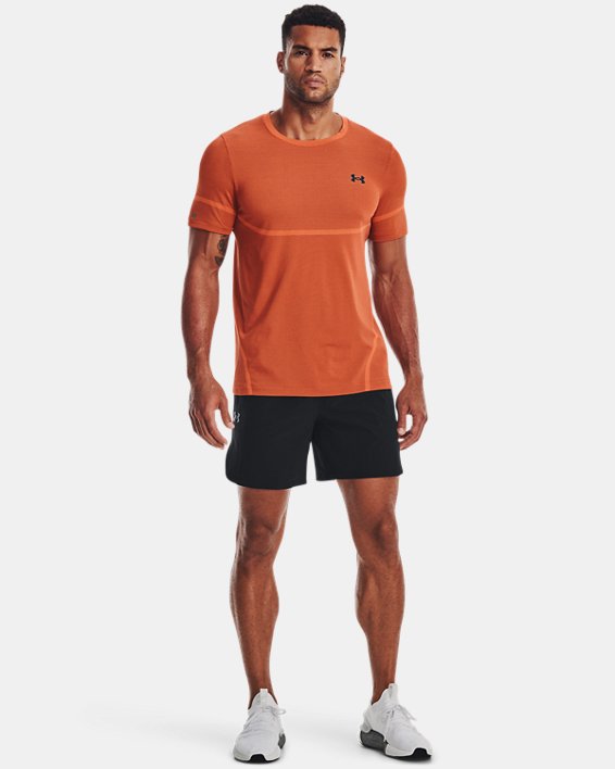 Men's UA RUSH™ Seamless Legacy Short Sleeve, Orange, pdpMainDesktop image number 2